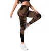 Leggings voor dames Asheywr Tie kleurstof naadloze vrouwen magere hoge taille push -up workout legging jacquard elastische fitness vrouw