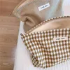 Cosmetic Bags Casual Bag For Women Cotton Plaid Cosmetics Organizer Large Lady Toilet Makeup Kit Beauty Tool Make Up Brush Case