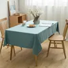 Tischdecke, 1 Stück, solide Baumwoll-Tischdecke für Zuhause, dekorativ, rechteckig, für Esszimmer, Geburtstag, Party, Hochzeit