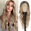 Designer Body Wave Highlight Lace Front Perruques de Cheveux Humains Pour Les Femmes Dentelle Frontale Perruque Pré Cueillie Miel Blonde Coloré Perruques Synthétiques