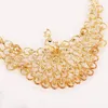 Chains LZHLQ Exquisite Rhinestones Peacock Necklace Pendants 2023 Fashion Women Gold Color Alloy Crystal Choker Big Statement