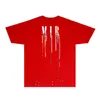 Männer T-shirt Designer Marke Hemd Splash-tinte Brief Drucken Dot Splash Farbe Kurzarm Casual Lose Herren T Crewneck