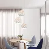 Pendellampor nordiska mat ljuskronor modern och enkel barräknare restaurang belysning kreativ led vardagsrum hängande tråd lampansvarig