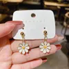 Baumeln Ohrringe 2023 Emaille Gänseblümchen Blume Für Frauen Koreanische Süße Nette Hängende Mädchen Hochzeit Party Edlen Schmuck Geschenk