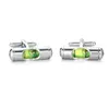 Hot Selling Business Green Spirit Level Cufflinks para masculino Jóias de marca de alta qualidade Engenheiro clássico Cuff Links Cuffs de casamento