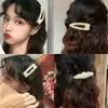 Akcesoria do włosów na nakrycia głowy Symulowane klipsy do włosów perłowe dla kobiet koreańskie kobiety do włosów dziewczyna geometryczne włosy barrettes moda hair hair akcesoria 230517