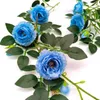 Dekorativa blommor Autumn 28 Roses Flower Head Rose Artificial Christmas Wreath Wedding Home Room Decoration Spring and Garden Arch D