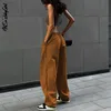 Womens Pants Capris Cargo Y2K Clothes Loose Drawstring Low Waist Joggers Trousers Women Casual Outfits Streetwear Baggy Wide Leg Sweatpants 230516