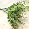 Decoratieve bloemen kunstmatige gras bladeren plastic groene planten nep eucalyptus blad voor huis bruiloftsfeestdecoratieplant