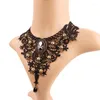 Chains Fashion Halloween Vintage Black Lace Women's Necklace Skull Pirate Collarbone Choker Accessory Accessories Female