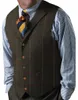 Gilet da uomo Abito da sposa da sposo da uomo Gilet formale da uomo classico retrò nero