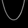 Chains 925 Sterling Silver Necklace 16/18/20/22/24 Inches Fine 1.5MM Box Chain For Women Top Quality Fashion Jewelry Christmas Gifts