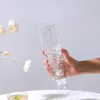 Bottiglie d'acqua 500ml700ml Bottiglia d'acqua in plastica di grande capacità per bere a prova di perdite con contrassegno del tempo per i regali di Natale delle ragazze 230516