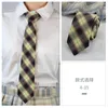 Bow Ties Classic 7cm Casual JK Check Neck krawat dla mężczyzny vintage damskie Plaid Universal Girl krawat biznesowy