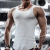 Men's Tank Tops Men fitness gym top men Fitness sleeveless shirt Male black breathable Sports vest Undershirt Gyms Running 230517