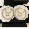 Mode Dange Drop Pearl Earring Designer oorbellen voor dames letters Stud Party Wedding Liefhebbers Geschenken Geschenken Sieradenaccessoires