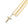 Collane con ciondolo Hip Hop Collana con croce in acciaio inossidabile Dichiarazione Swag 316L Religioso Ornamento dorato Gioielli all'ingrosso