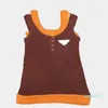 2023-Women Tank Top Designer Top Applique Kamizel Bez rękawów Oddychany dzianinowy kontrast Kolor Pullover Sport TEE TOES Outdoor Singlet Dzianin Thirt 3 kolory