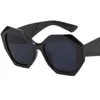 Mode-Sonnenbrille für Damen, Polygon-Sonnenbrille, Retro-Anti-UV-Brille, übergroßer Rahmen, dekorative Persönlichkeit, Bügelbrille