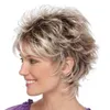 Lace Wig Middle aged and elderly mothers wigs women's short curly hair thin breathable lifelike needle delivery all head