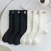 Socks Hosiery Jk Lolita Cute Cartoon Socks Embroidered College Style School Girls Long Socks Japanese Fashion Harajuku Black White Socks P230517