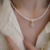 ウェディングジュエリーセットKalung Mutiara Alami Kristal Zirkon Jimat Liontin Rantai Ular Susun Klavikula Choker Untuk Wanita Perhiasan Korea 230517