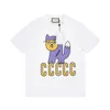 T-shirts pour hommes designer t-shirt à manches courtes col rond en coton lâche décontracté chemises pour femmes lettre colorée impression dessin animé animal chemise couple polyvalent l top