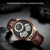 Нарученные часы Ailang Man Mechanical Watches Водонепроницаемые автоматические бизнес -часы мужчины подлинные бренды Luminous Hollow Sport 2023