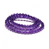 Strand Beaded Strands Natural Three Laps Amethysts 5-6mm Round Loose Beads Bracelet