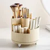 Storage Boxes 360° Rotating Makeup Brush Holder Cosmet Storag Box Luxury Organiser Lipsticks Make Up Container Vanity Organizer