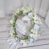 Kopfschmuck Mori Braut Kopfschmuck Rattan handgemachte Girlande Hochzeit Pografie Mädchen Strand Urlaub Haarband Kopf Blumenschmuck