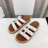 Wholesale fashion Designer Slides Flat mules rubber Sandals Triomphe gold buckle Straps slides TIPPI calfskin Vegetal shoes Beach Platform slippers With box