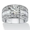 Anel de casamento feminino de luxo de luxo 925 Sterling Silver Diamond Gorgeous Design Acessórios para Moda da Cerimônia de Noivado