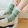 Sokken Hosiery Cute Cartoon Socks Schoolstijl Sweet Girls Socks Women Japanse Casual Fashion Harajuku Streetwear Socks P230517