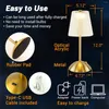Lâmpadas de mesa Retro Lamp Crystal Lamp Touch Mushroom Desk Recarregável sem fio Night Light Coffee Bar El Bedroom Decoração