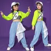 Scene Wear Kids Performance Hip Hop Dancing Clothing Crop Tops Sweatshirt Jeans Pants Girls Drum Concert Dance Costume Clothes Street