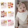 5pc Newborn Lace Embroidered Nylon Headband Baby Girl Floral Print Bow Nylon Headbands Infant Nylon Head Wraps Kid Lace Headwear