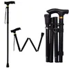 Trekking Poles Multifunktion Walking Stick Trekking Poles Telescopic Fold Crutches Handing Stick Crutch Elderly Metal Stick Walking Cane Outdoor 230516