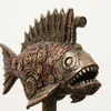 Objetos decorativos Figuras resin retro steampunk paturg paturg ikan hitam paus klasik Amerika kerajinan rumah ruang tamu kantor dekorasi akseSori 230517