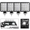 جديد 2/4/6 أجهزة كمبيوتر مصفرة مصباح LED LED BAR SPEX Square Square 4Inch 48W Work Light Light Light for Truck Off Road Night Light For SUV