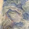 Dekorativa blommor 2023 Produkter Blue Rose Gradient Lace Fabric Women's Accessories
