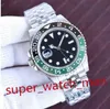 Les hommes regardent gmt ii homme regarde pepsi bezel vert cadran 904l 40 mm mouvement mécanique automatique orologio diamants bang jubiee bracelet wristwatch 13 style