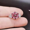 Yan taşlarla Cincin Perak Garnet Alami 100 Utuk 7 Buah 3mm 5mm Sınıf VVS Batu Kelahiran Januari 230517