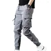 Men's Pants Spring Summer Men's Dstring Tie Feet Overalls Harajuku Thin Ankle-Length Cargo Trousers Sportswear Boys Joggers Male