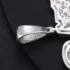 Colliers pendentifs 925 Perak Murni D VVS Senapan Silang Doa Tangan Liontin Kalung untuk Wanita Pria Hip Hop Batu Mode Perhiasan Trendi 230517