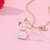 Pendentif colliers Luoluobaby 2 pièces/ensemble mignon dessin animé coeur chaîne ami collier BFF amitié bijoux cadeaux pour les enfants