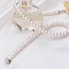 Pendant Necklaces Natural Freshwater Pearl Necklace Jewelry 925 Sterling Silver Choker Rope Chain Vintage Cute Pretty Fashion Gifts For Women 230516