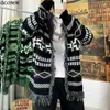 Maglioni da uomo Maglione da uomo Autunno Moda Stile etnico Abito da coppia Sciolto Hip-hop Nappa pigro Cardigan lavorato a maglia Cappotto da uomo