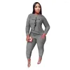 Survêtements Deux Pièces Ensemble Pour Femmes Outfit Mode Lettre Impression À Manches Longues Haut Et Pantalon Costume Casual Sweat Lady Survêtement Assorti