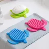 Candy color tortoise shaped soap dishes Creativity bathroom soap holder Hollow out water drainage soap holder